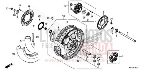 HINTERRAD (1) CRF1100AL de 2020